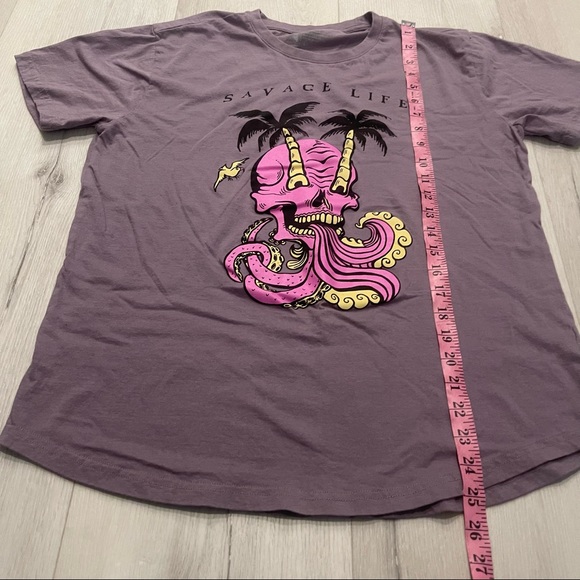 Dikotomy DK Savage Life Purple Graphic T-Shirt Size L - Picture 7 of 8